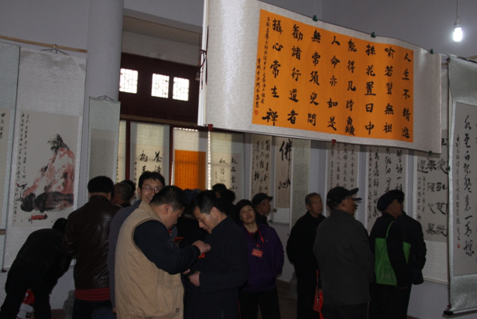 陕西省宝鸡市陈仓区巧借佛教书法笔会积极开展反邪教宣传教育活动