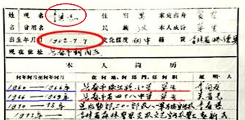 档案材料显示李洪志真实的求学经历。 档案材料显示李洪志真实的求学经历。