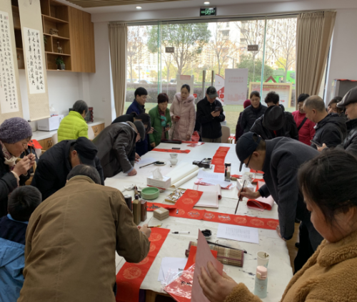 金色黎明社区“迎春接福”反邪书法活动521 金色黎明社区“迎春接福”反邪书法活动521