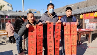 安徽淮北反邪教协会：挥墨送福迎新春  反邪防邪进万家